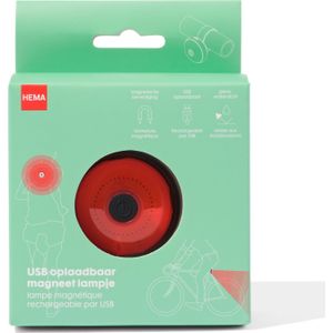 HEMA Magneetlampje USB Oplaadbaar Rood