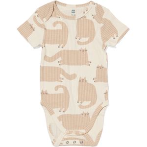 HEMA Meegroei Body Rib Bamboe Met Stretch Dieren Beige (beige)