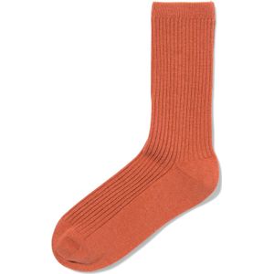 HEMA Damessokken Rib - 1 Paar Oranje (oranje)