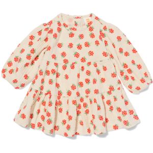 HEMA Babyjurk Mousseline Framboos Ecru (ecru)