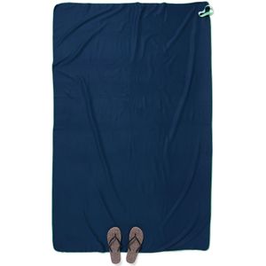 HEMA Handdoek Microvezel 110x175cm (donkerblauw)