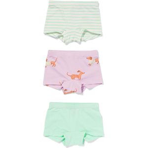 HEMA Kinderboxers Stretch Katoen Honden - 3 Stuks Lila (lila)