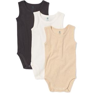 HEMA Rompers Met Stretch Rib - 3 Stuks Multi (multi)