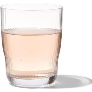 HEMA Waterglas Bergen Streep Reli�f 270ml (transparant)