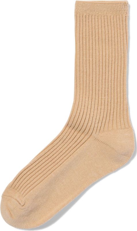 HEMA Damessokken Rib - 1 Paar Zand (zand)