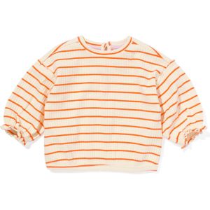 HEMA Babysweater Met Ballonmouwen Lichtgeel (lichtgeel)