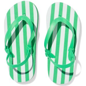 HEMA Kinder Teenslippers Strepen Groen (groen)