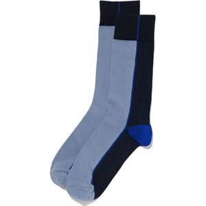 HEMA Heren Sokken Met Katoen Blauw (blauw)