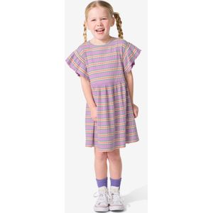 HEMA Kinderjurk Met Ribbels Paars (paars)