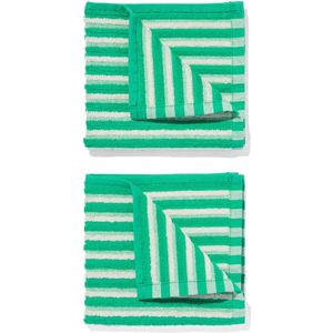 HEMA Vaatdoekjes 30x30 Katoen Groen - 2 Stuks (felgroen)