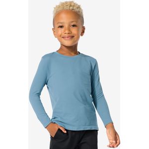 HEMA Naadloos Kinder Sportshirt Middenblauw (middenblauw)