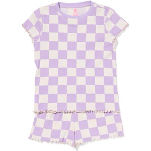 HEMA Kinder Shortama Rib Ruiten Paars (paars)