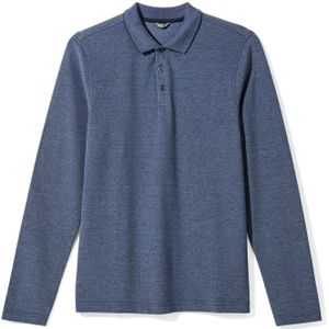 HEMA Herenpolo Pique Middenblauw (middenblauw)