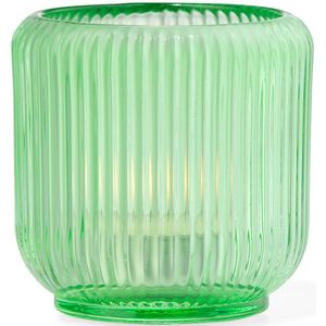 HEMA Theelichthouder M Glas Ribbel Groen (groen)