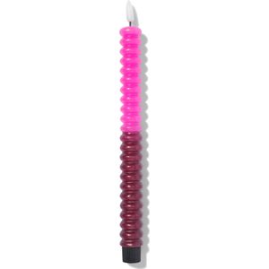 HEMA Kaars LED Ribbel Roze/donker Rood (roze)