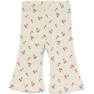 HEMA Flared Rib Babylegging Met Kersen Ecru (ecru)