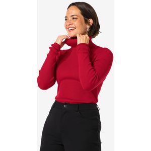 HEMA Dames Top Louisa Rib Rood (rood)