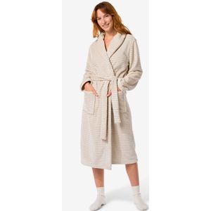 HEMA Badjas Ribbels Crème Creme (creme)