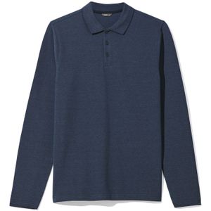 HEMA Herenpolo Piqué Donkerblauw (donkerblauw)