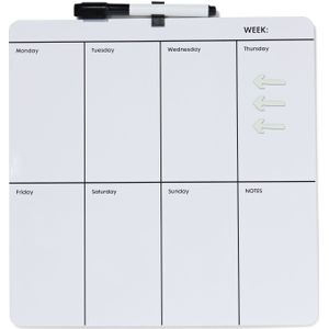 HEMA Whiteboard 30x30 Weekplanner