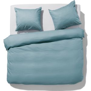 HEMA Dekbedovertrek Percal Katoen 240x200/220 Blauw (blauw)