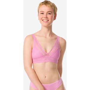 HEMA Bralette Met Kant Fluor Roze (fluor roze)