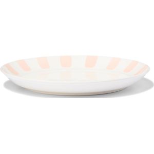 HEMA Gebaksbordje Ø17cm Tafelgenoten New Bone Wit Met Roze (roze)