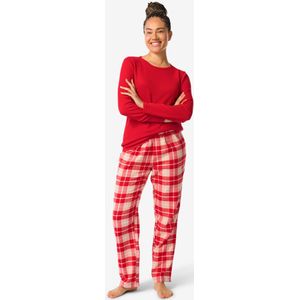 HEMA Damespyjama Geruit Rood (rood)