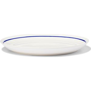 HEMA Ontbijtbord Ø21cm Tafelgenoten New Bone Wit Met Blauw (White)