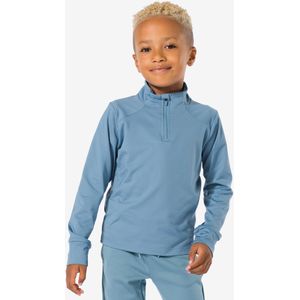HEMA Kinder Fleece Sportshirt Middenblauw (middenblauw)