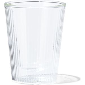 HEMA Dubbelwandig Glas Streep Reliëf 200ml