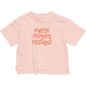 HEMA Baby T-shirt Maybe Perzik (perzik)