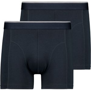 HEMA Lange Heren Boxers Zacht Katoen - 2 Stuks Donkerblauw (donkerblauw)