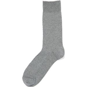 HEMA Heren Sokken Met Katoen Textuur Grijsmelange (grijsmelange)