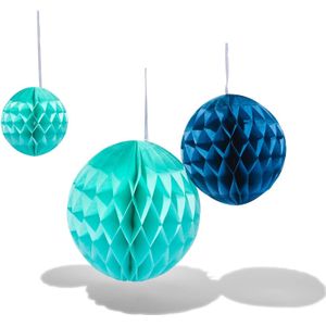 HEMA Honeycombs Bal Blauw Groen - 3 Stuks