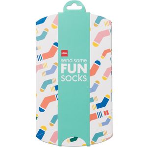 HEMA Fun Socks Verzenddoos 15x12 Wit