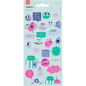 HEMA Stickervellen Monsters - 3 Stuks