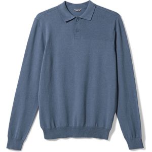 HEMA Herenpolo Gebreid Blauw (blauw)