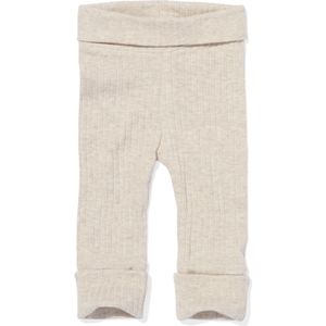 HEMA Newborn Meegroei Legging Rib Met Bamboe Zand (zand)