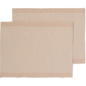 HEMA Placemats Met Jute 35x45 Beige Met Strepen - 2 Stuks (zand)