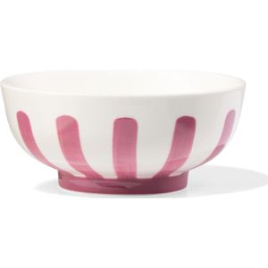HEMA Schaaltje Ø11cm Tafelgenoten New Bone Wit Met Roze (roze)