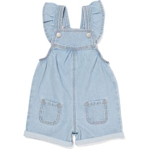 HEMA Baby Tuinbroek Ruffle Denim Denim (denim)