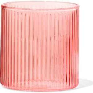HEMA Glas Voor Geurkaars XS Ribbel Oranje (oranje)