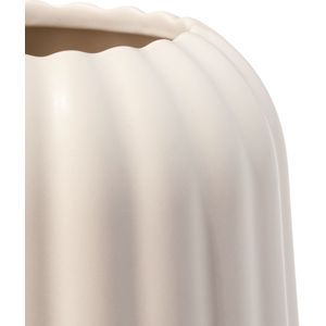 HEMA Vaas Ø10x28.7cm Keramiek Schubben (wit)