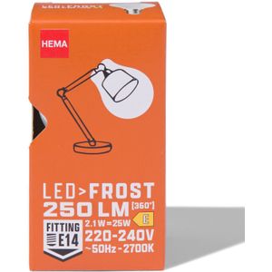 HEMA Led Kogel Glass Frost E14 2.1W 250lm