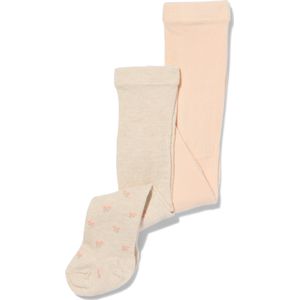 HEMA Baby Kousenbroek Bloem 2 Paar Beige (beige)