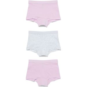 HEMA Kinderboxers Katoen/stretch - 3 Stuks Lila (lila)