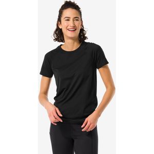 HEMA Dames Naadloos Sportshirt Zwart (zwart)