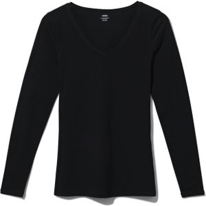 HEMA Dames T-shirt Biologisch Katoen Zwart (zwart)