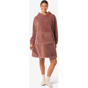 HEMA Damesnachthemd Fleece Lichtbruin (lichtbruin)